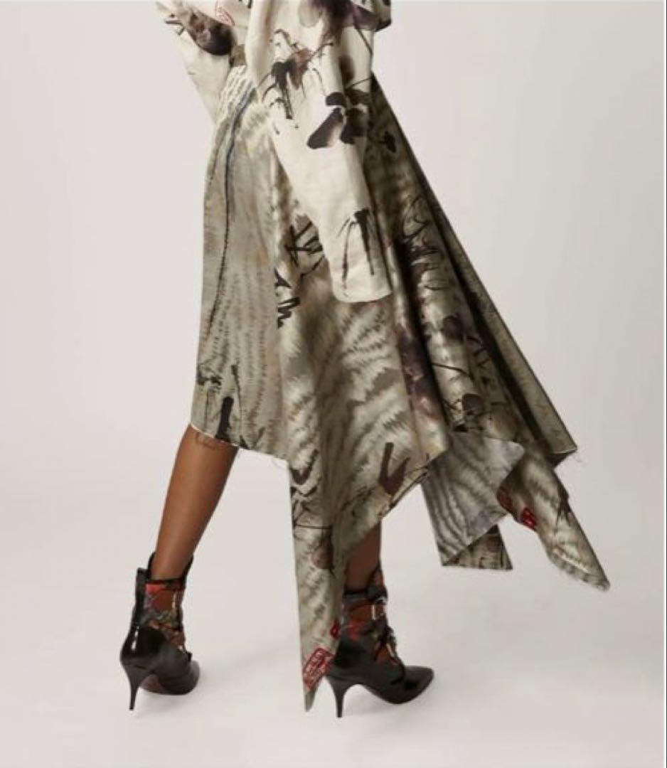 vivienne westwood 緑色経済アシメスカート