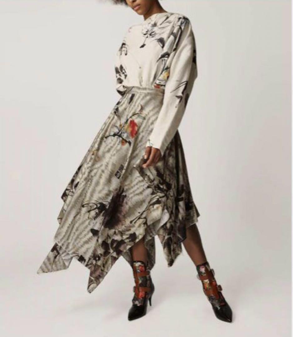 vivienne westwood 緑色経済アシメスカート