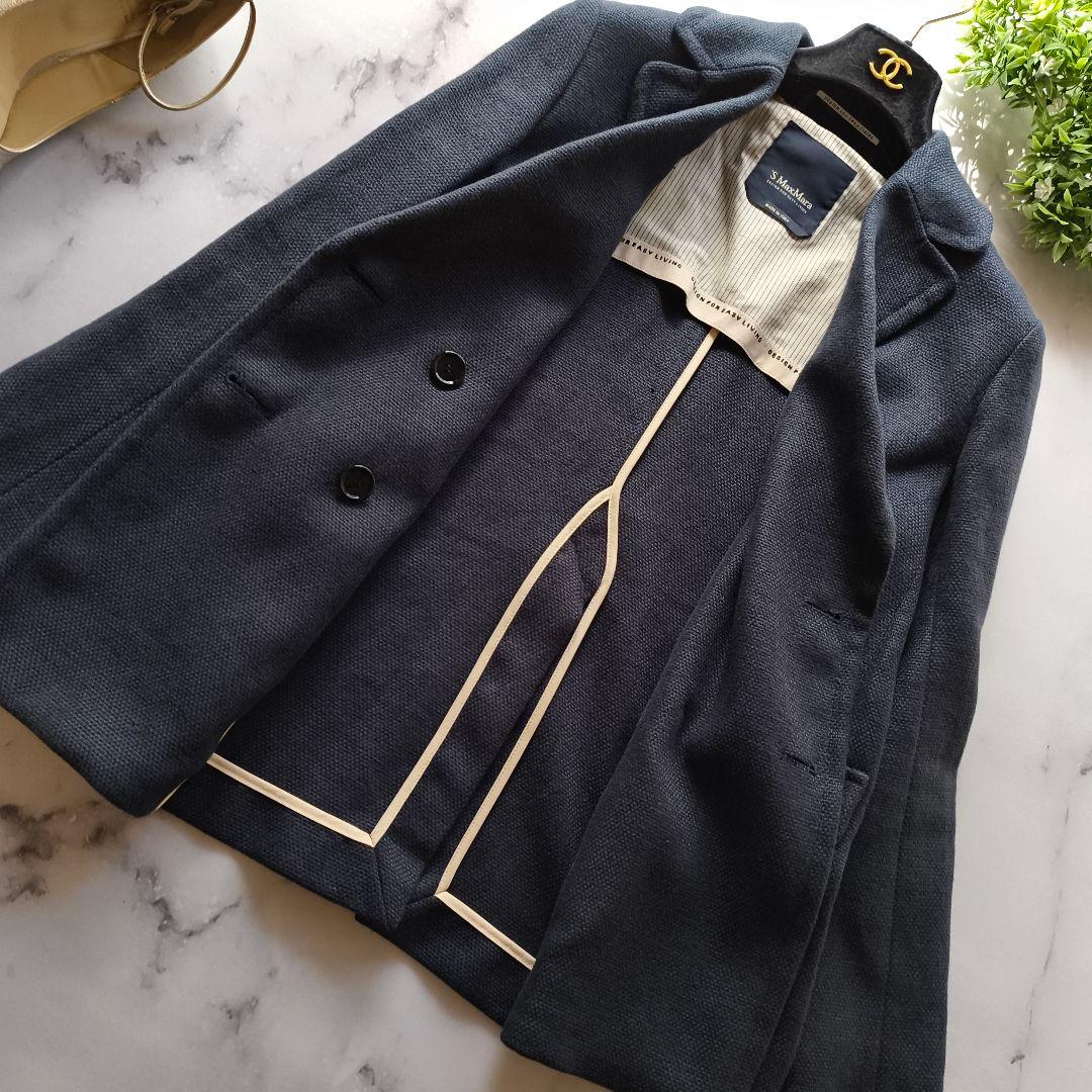 20SS S Max Mara リネンコットン テーラードジャケット 40