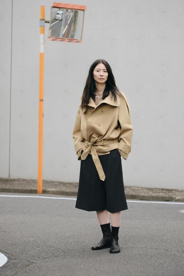 ZARA ショート丈ハイネックトレンチコートZW COLLECTION　S