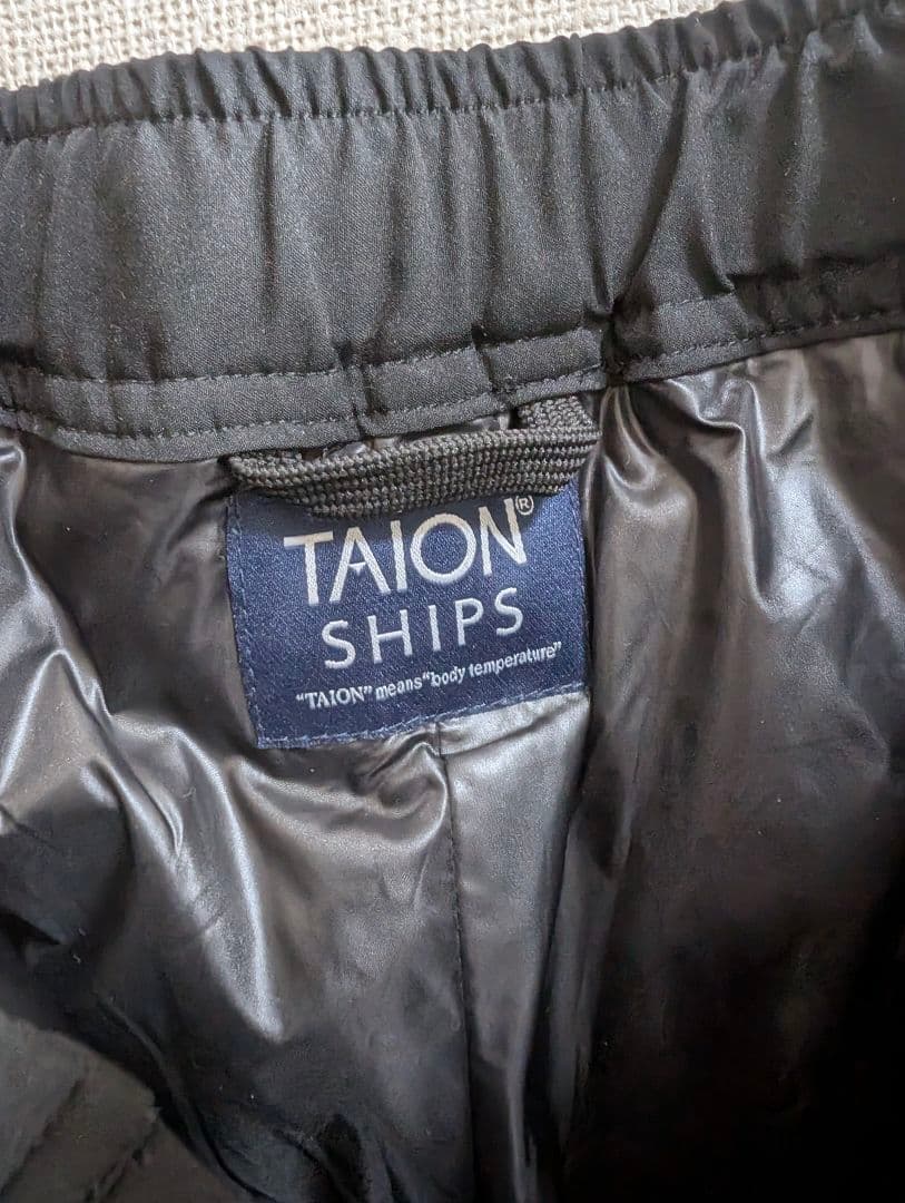 SHIPS別注 TAION： 800FP クライミング ダウンパンツ ブラック