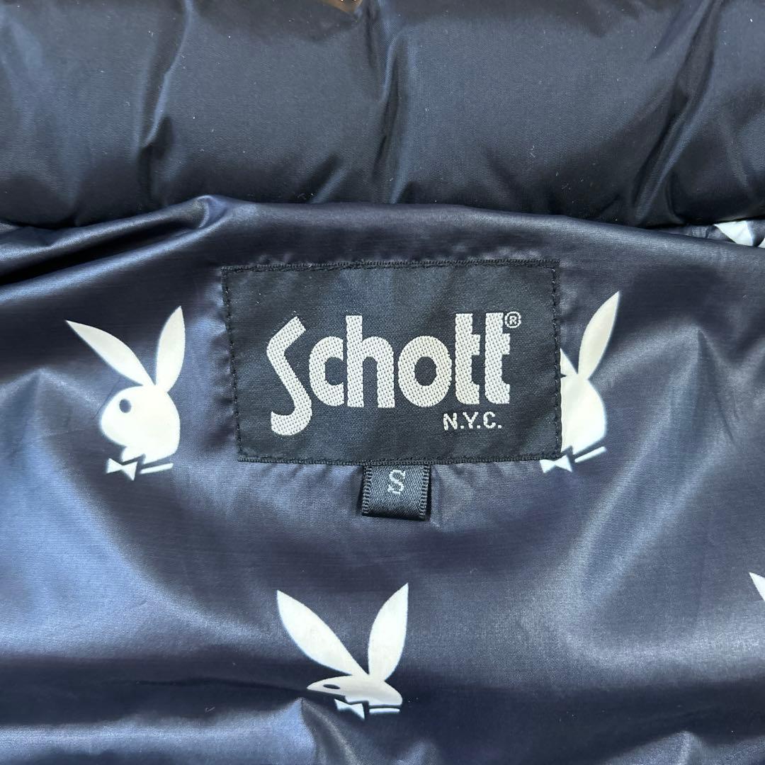 schott【schott×PLAYBOY】 ナイロンベスト　Sサイズ