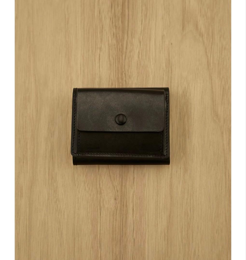 todayful / Leather Compact Wallet ブラック