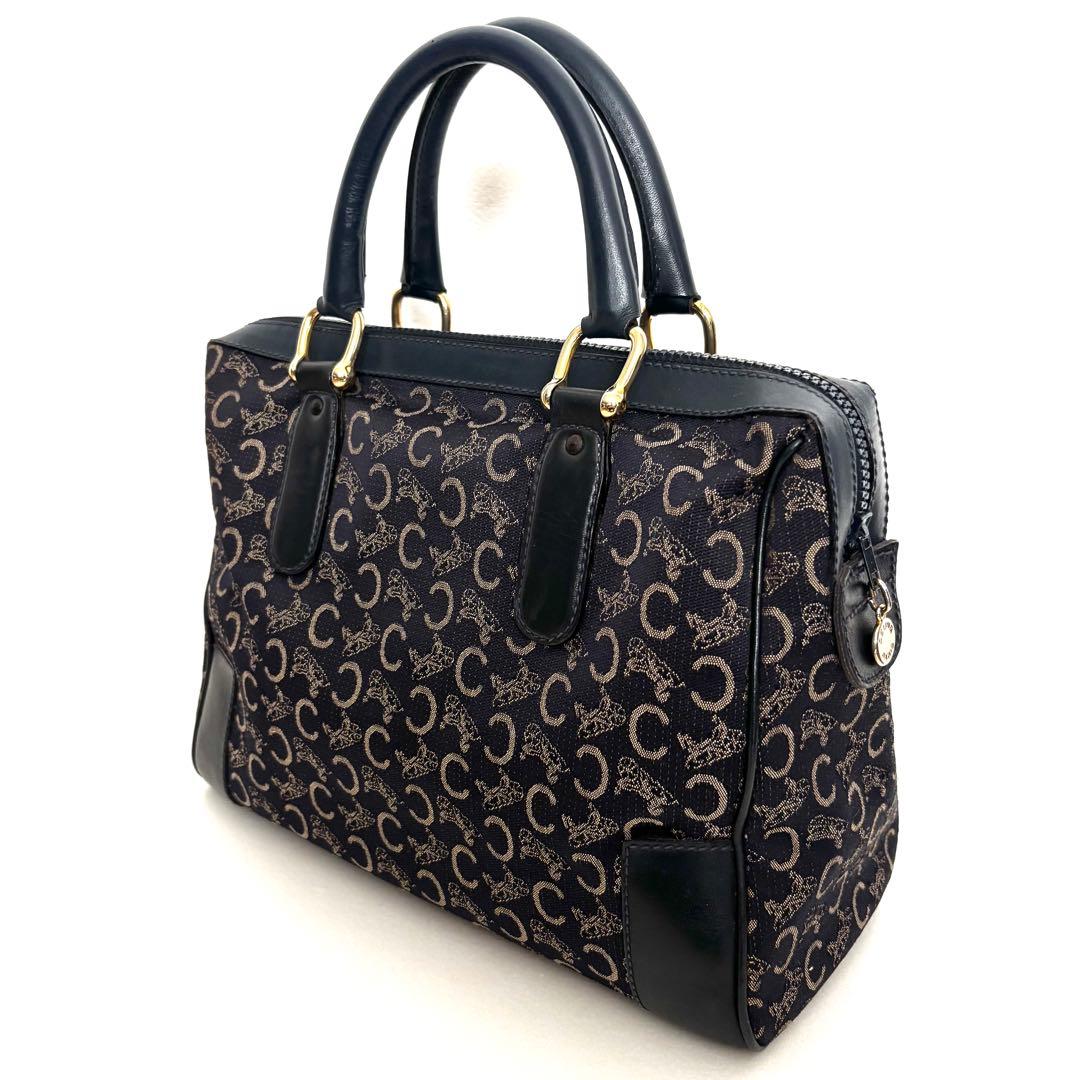 [美品] CELINE セリーヌ　Cサルキー馬車エンブレム　ミニボストン