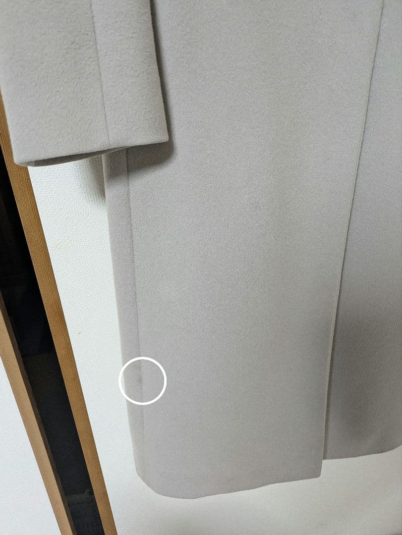 月曜日までセール　Theory luxe ノーカラーロングコート ライトベージュ
