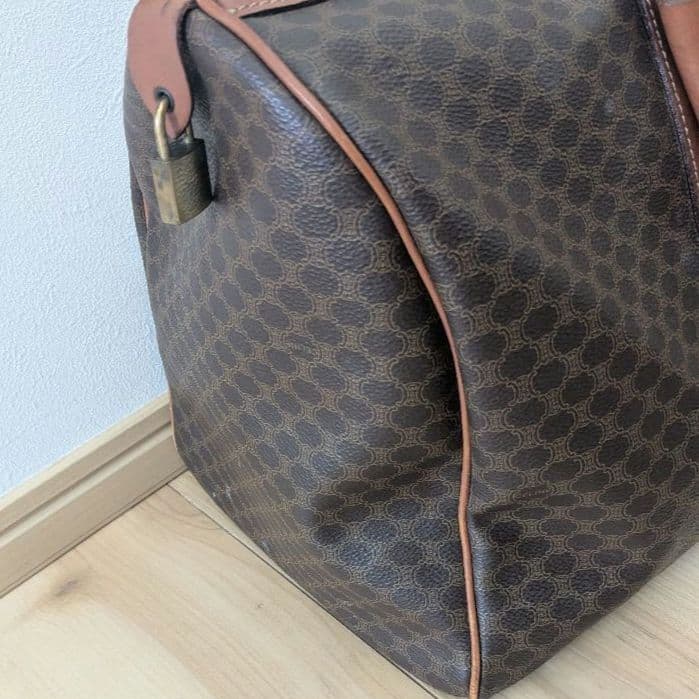 【希少】ヴィンテージ CELINE マカダム柄 ボストンバッグ PVC 旅行