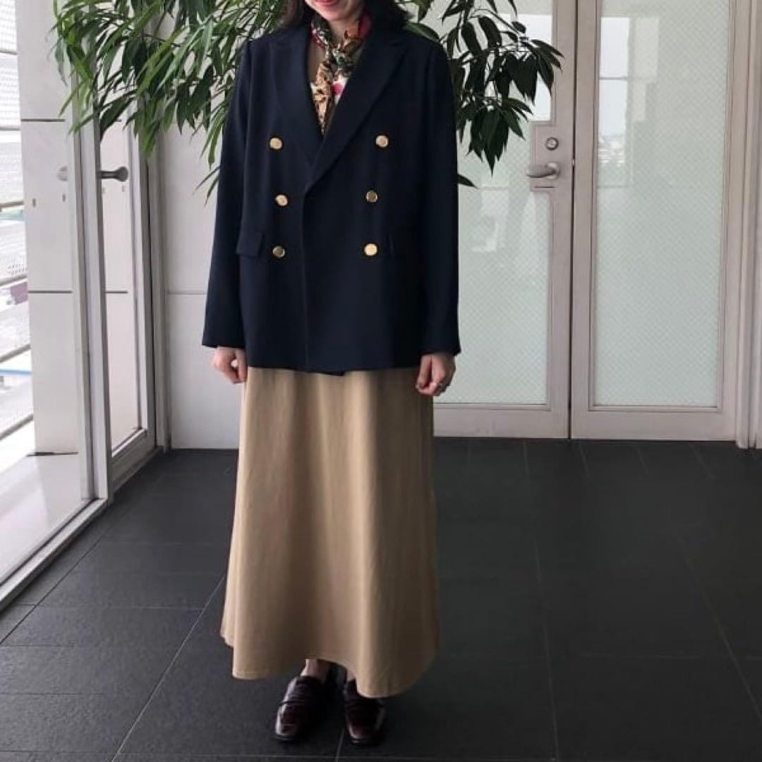 Demi-Luxe BEAMS♡ドライギャバジン ダブルジャケット ネイビー M