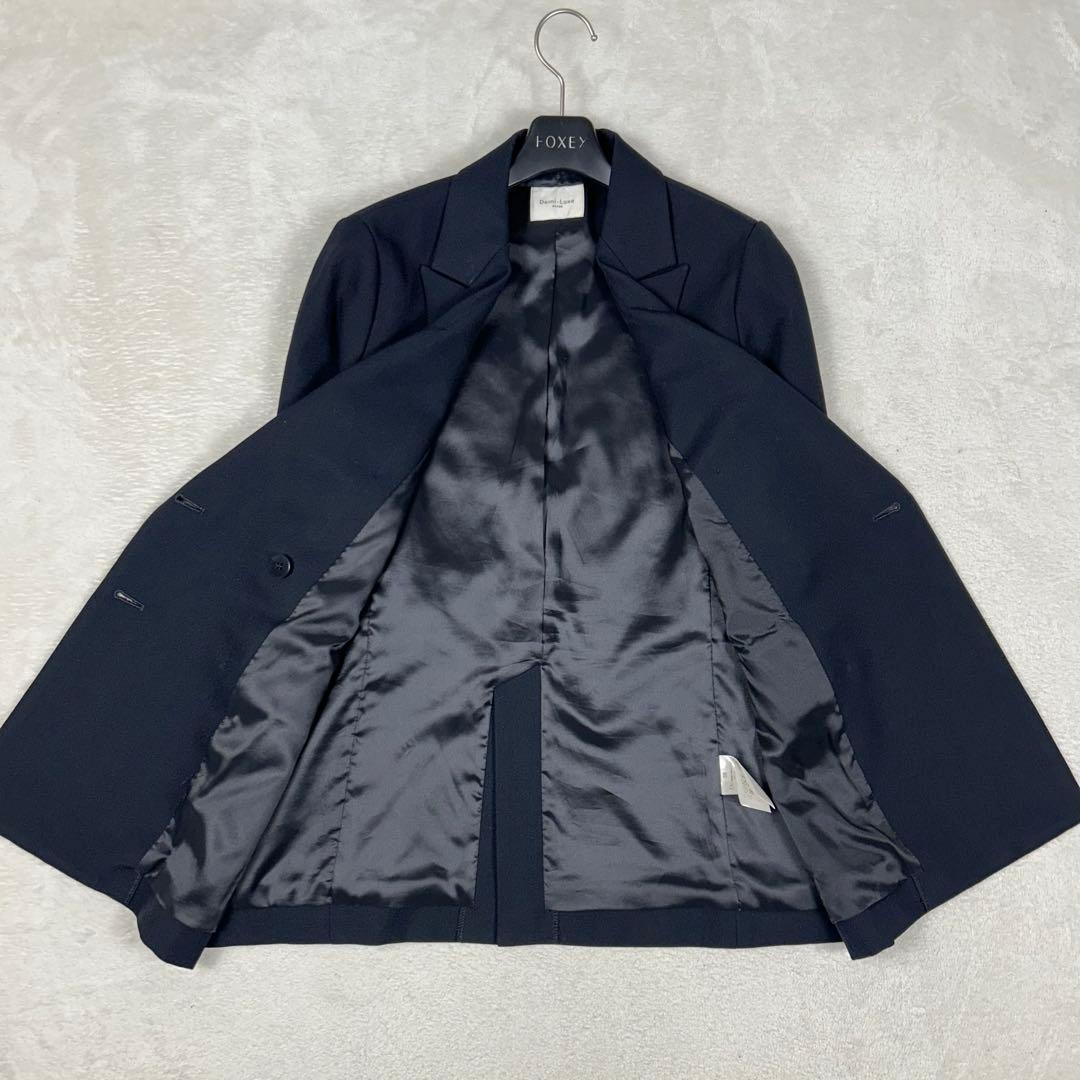Demi-Luxe BEAMS♡ドライギャバジン ダブルジャケット ネイビー M