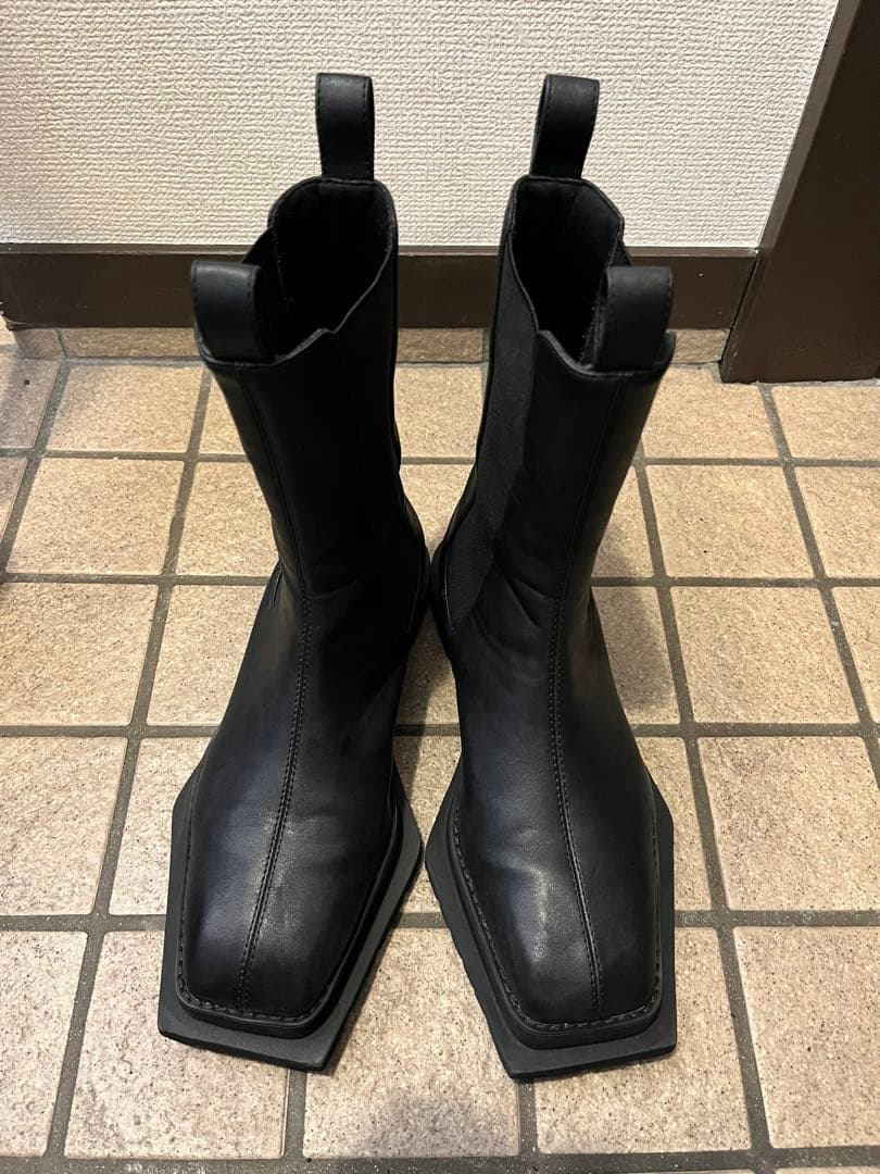 靴 MELT THE LADY square chelsea boots