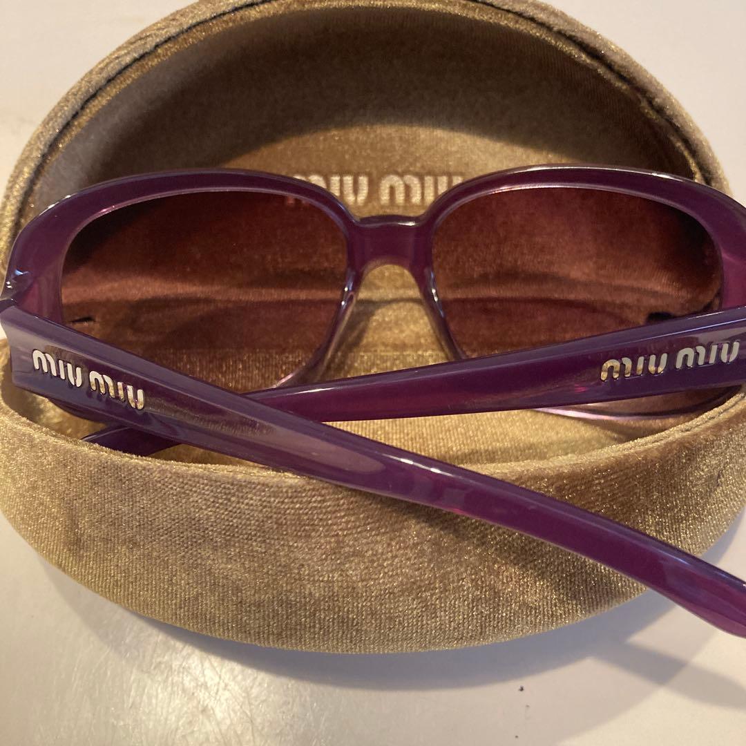 miu miu 美品パープル グラデーションサングラス　ケース付き☆