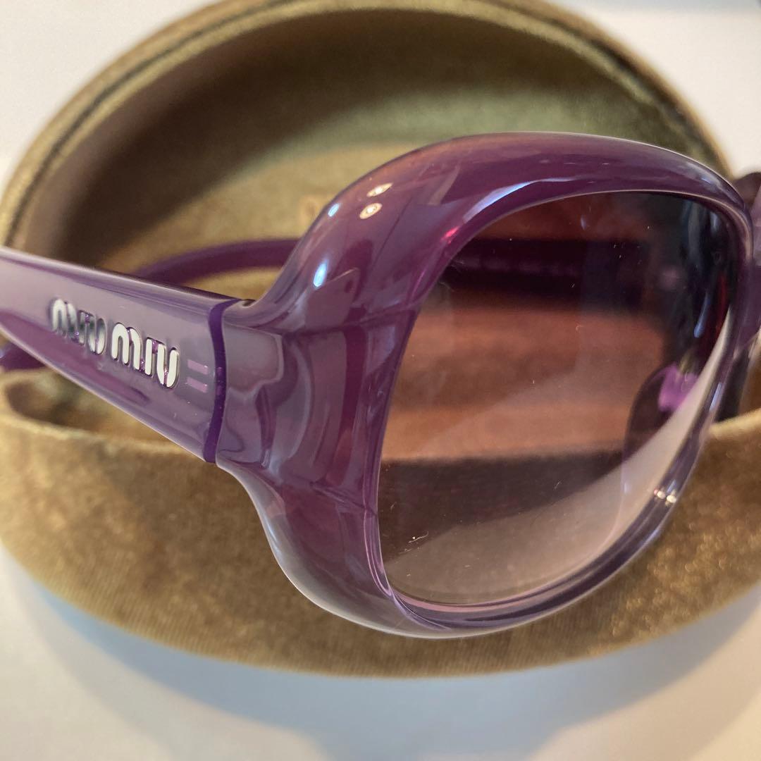 miu miu 美品パープル グラデーションサングラス　ケース付き☆