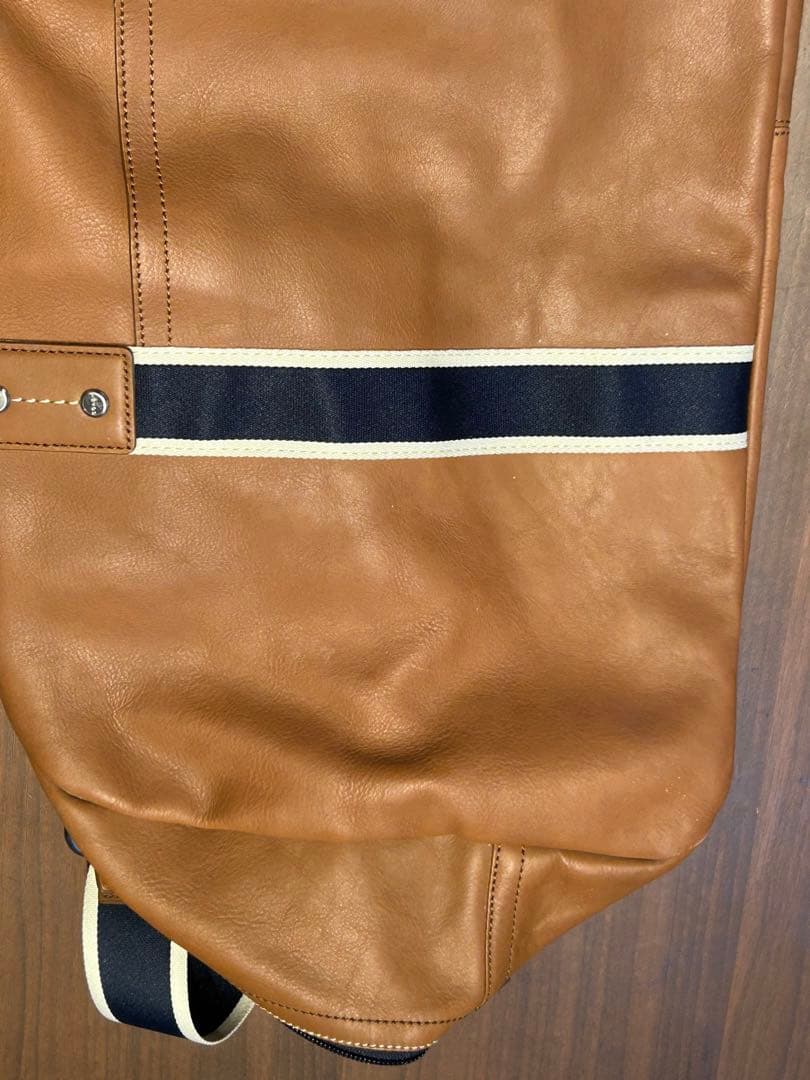 COACH コーチ F70561 ボストンバッグ レザー ブラウン×ネイビー