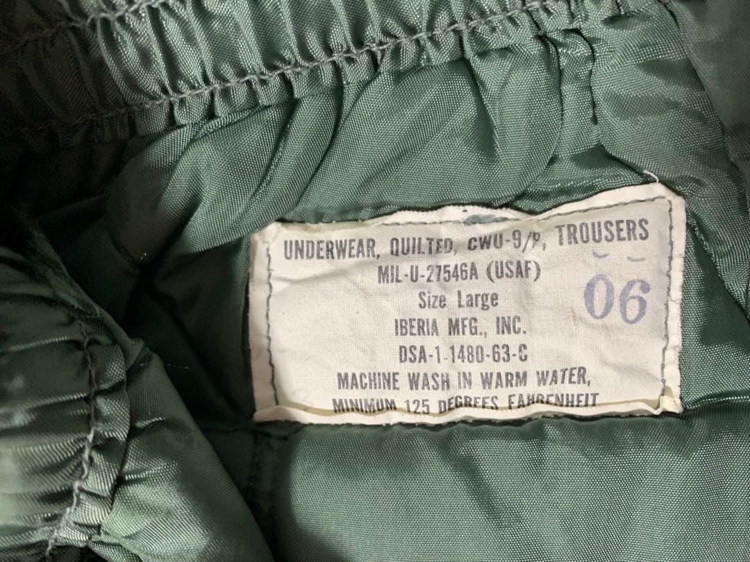 60s“USAF” CWU-9/P ライナーパンツ 米軍 初期 ダイヤステッチ