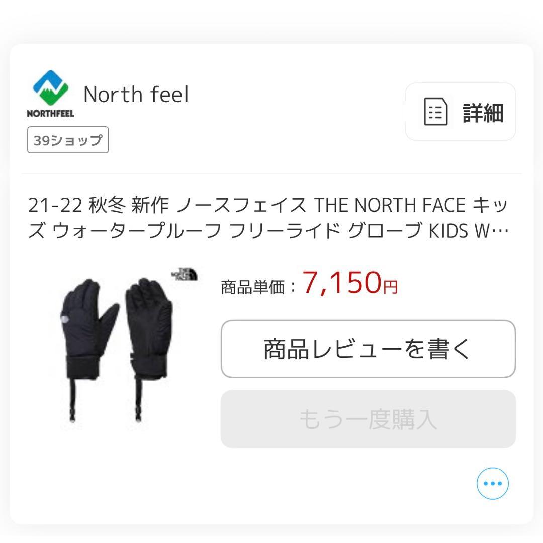 THE NORTH FACE キッズ ウォータープルーフ　フリーライド　グローブ