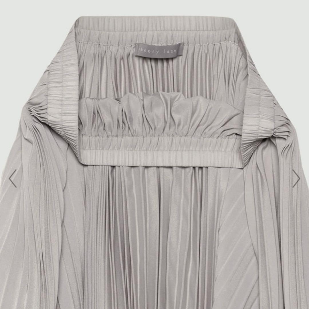 theory luxe 25SS 人気色 ウォッシャブル ロングプリーツスカート