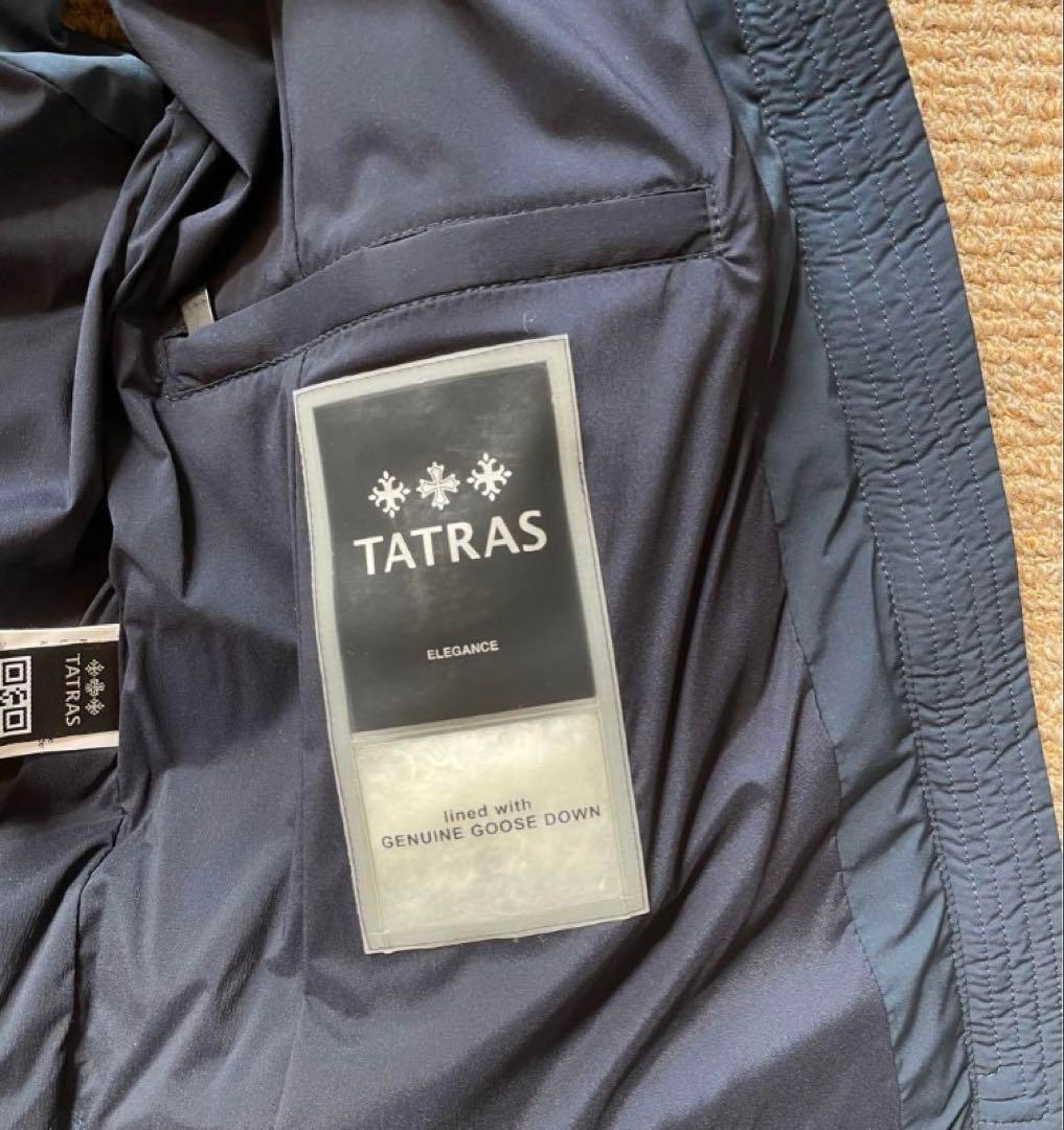マ*サ様 TATRAS フード付きダウンベスト ネイビー