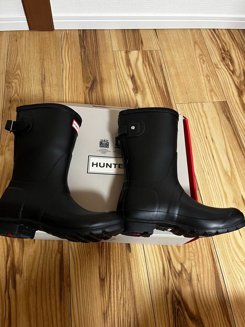 美品　HUNTER ブラック 長靴 箱付き