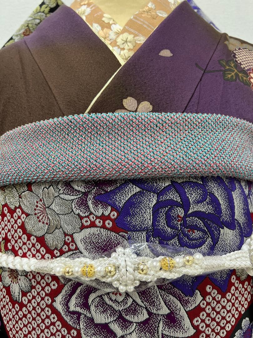 振り袖　フルセット　別誂長襦袢　大正ロマン　くすみ系小物類　刺繍入り　822