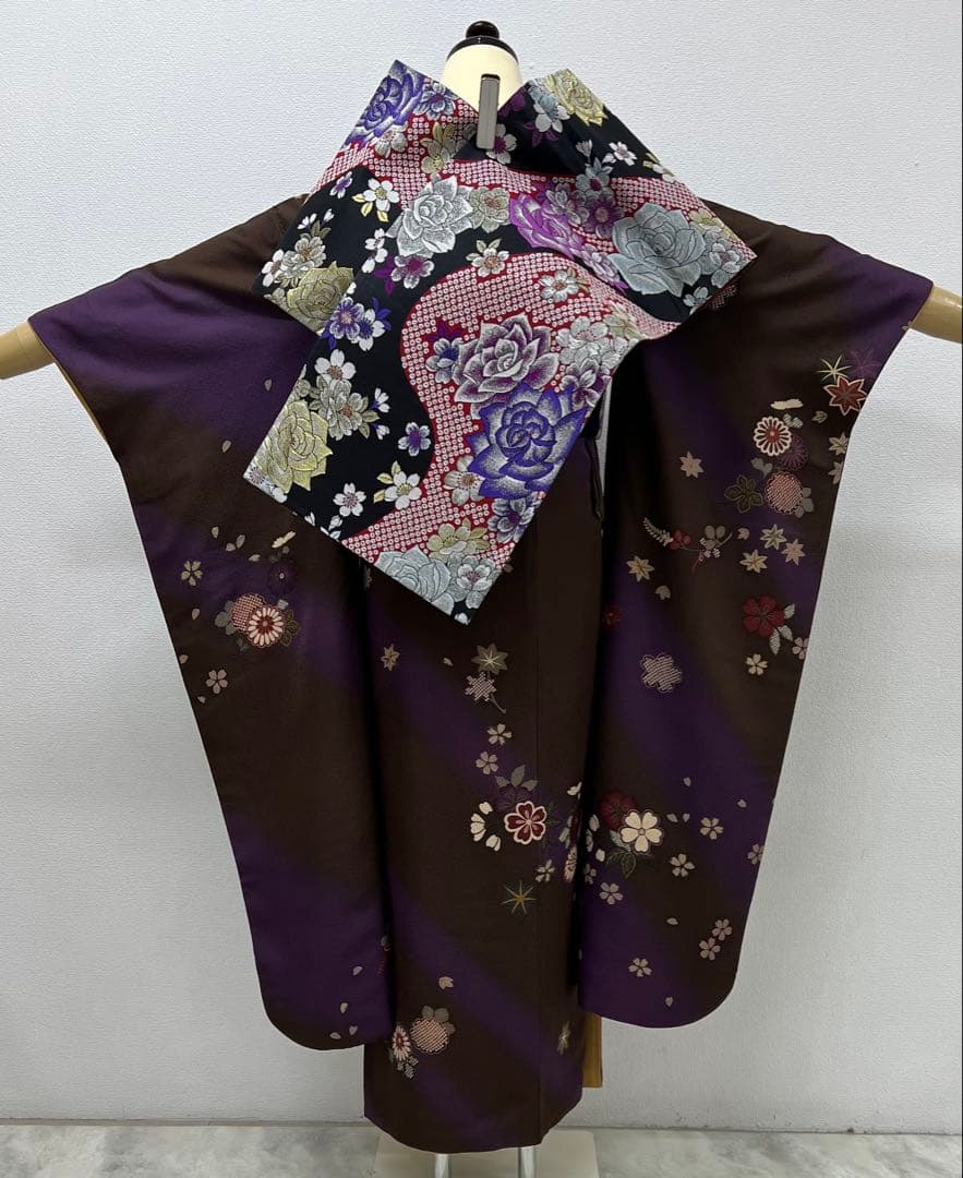 振り袖　フルセット　別誂長襦袢　大正ロマン　くすみ系小物類　刺繍入り　822