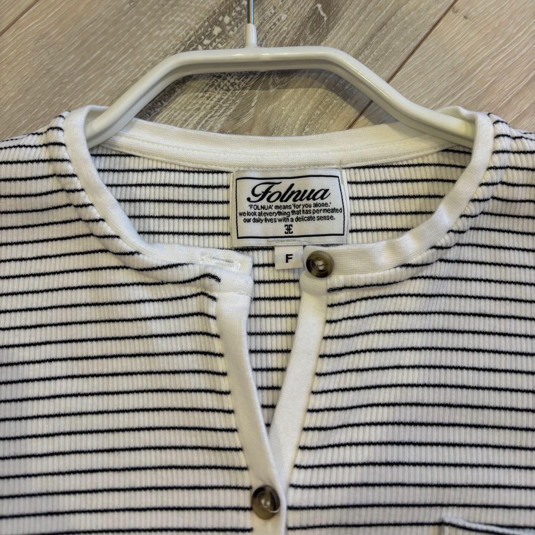 トップス FOLNUA Mince Stripe Cardigan