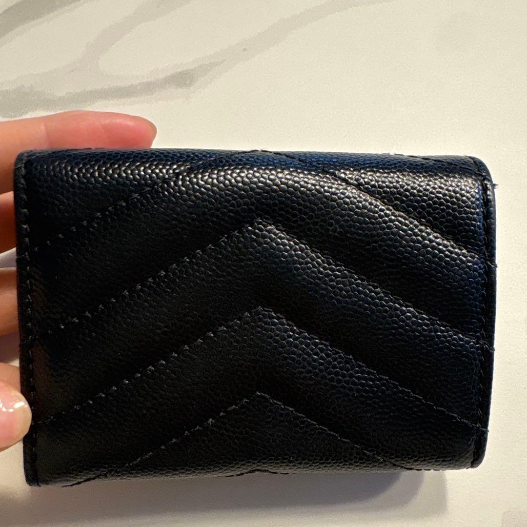 美品！サンローラン YSL 三つ折り財布 ブラック即購入OK！