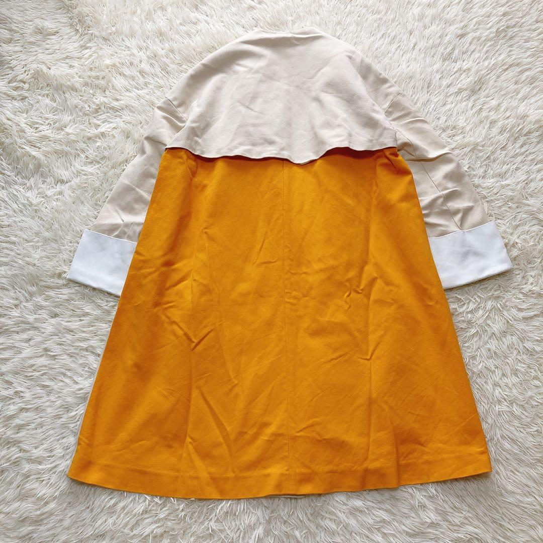 ENFOLD ダブルフェイスコート バイカラー マリーゴールド 36