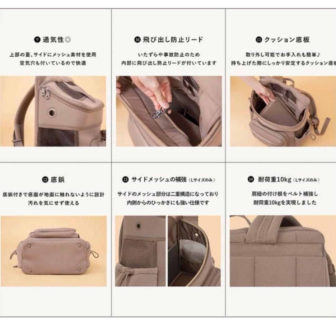 未使用　citydog シティドッグ　M ネオプレーンバックパックキャリー　モカ
