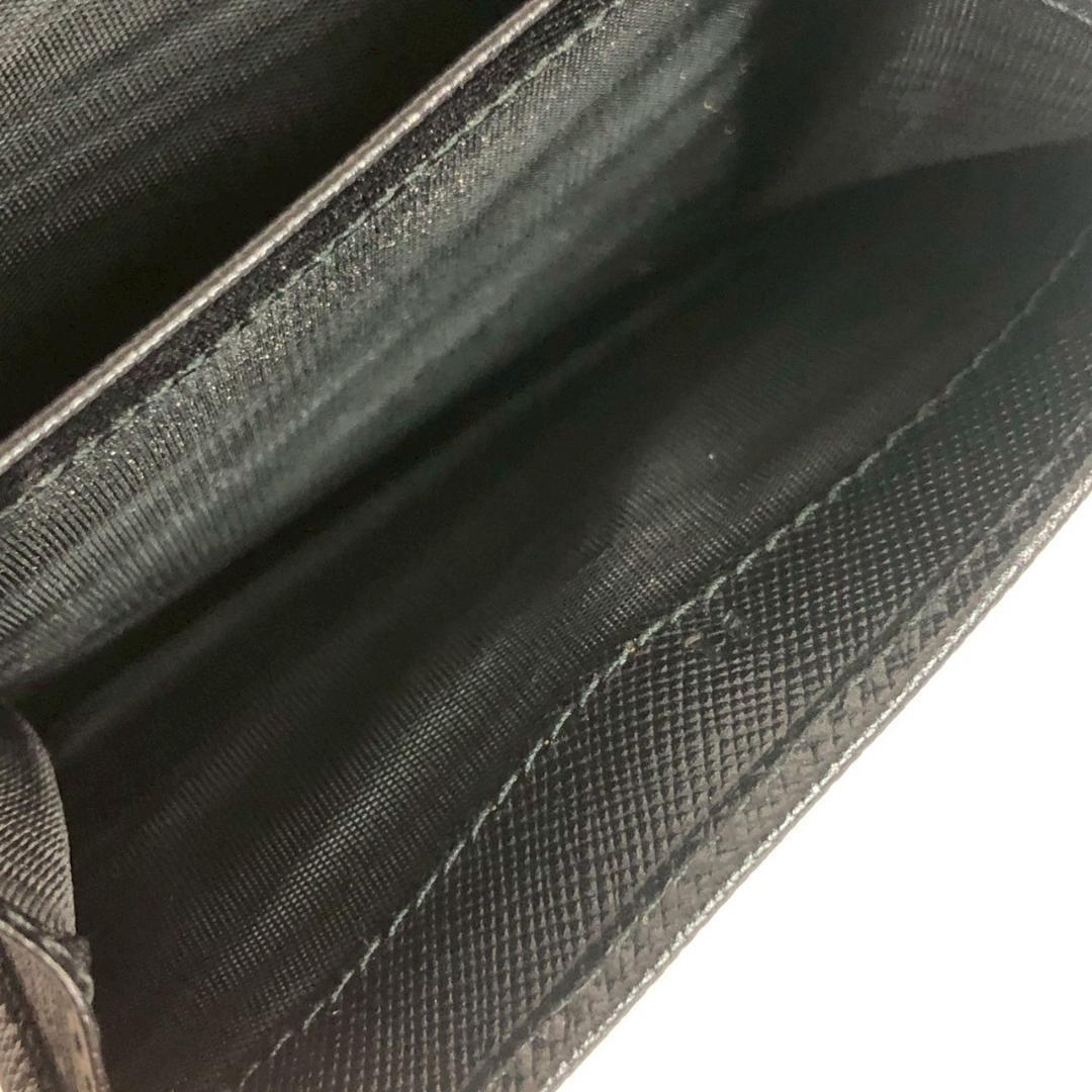PRADA プラダ 三角ロゴ 三つ折り財布 サフィアーノレザー 黒