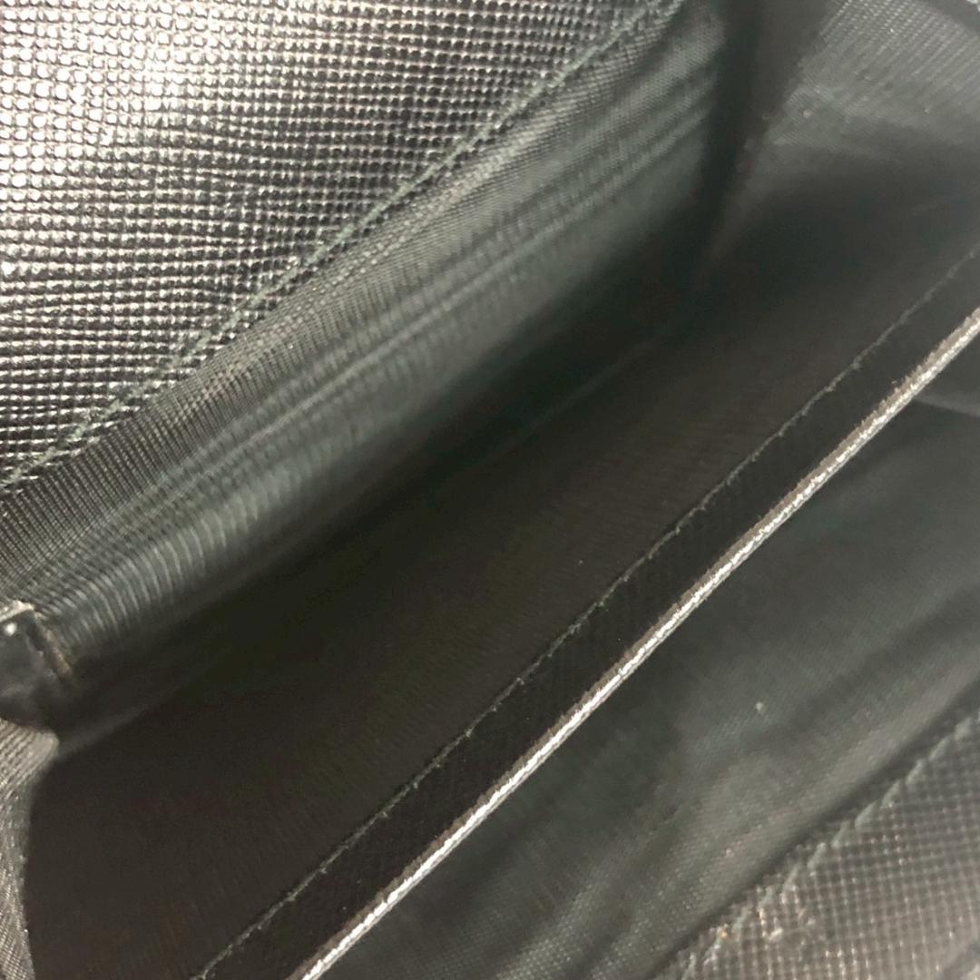 PRADA プラダ 三角ロゴ 三つ折り財布 サフィアーノレザー 黒