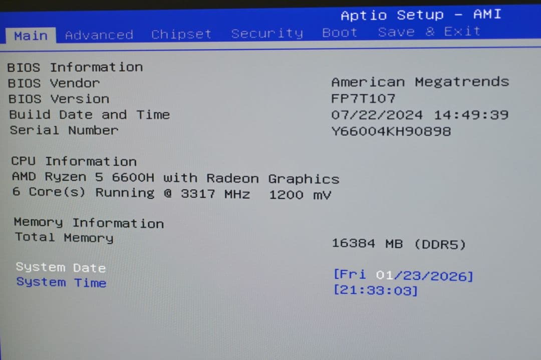 ミニPC Beelink EQR Ryzen 5 6600H DDR5 16GB