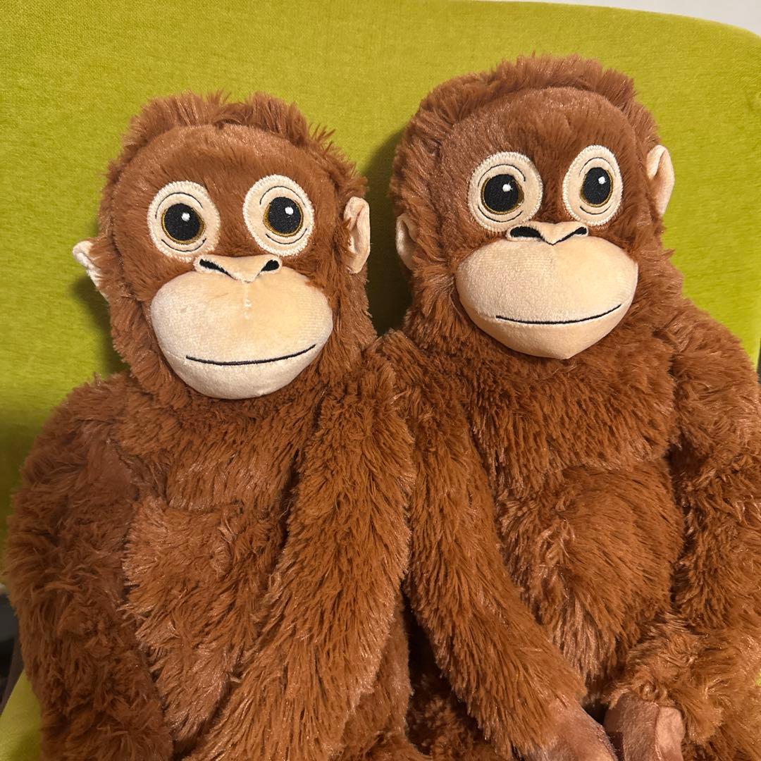 【IKEA限定】新品 ジュンゲルスコグ　オランウータン　ぬいぐるみ　2個