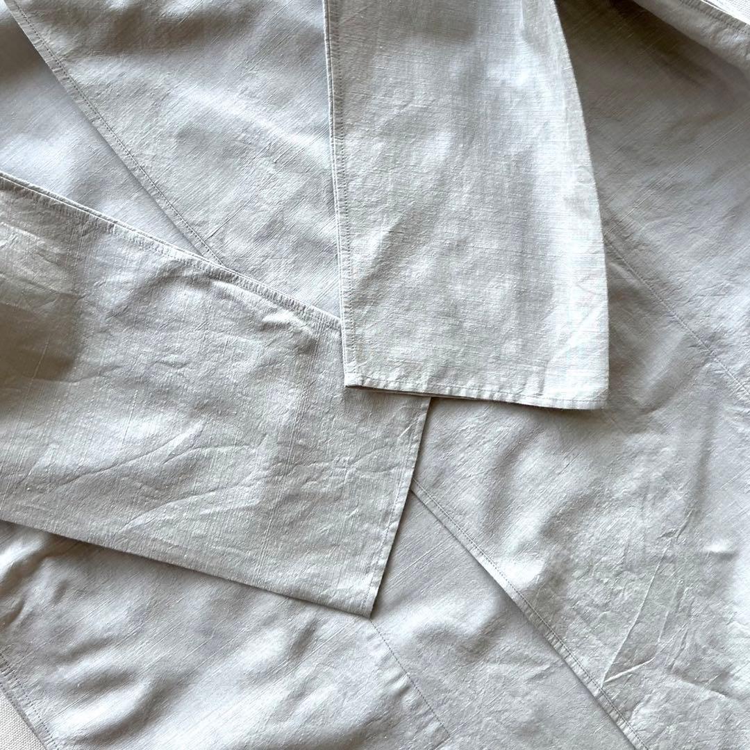 【美品】JURGEN LEHL/羽織/コート/グレー/コットンシルク混合