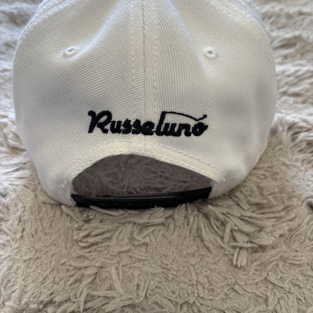 【美品】Russeluno RSLNロゴ キャップ ホワイト/ブラック