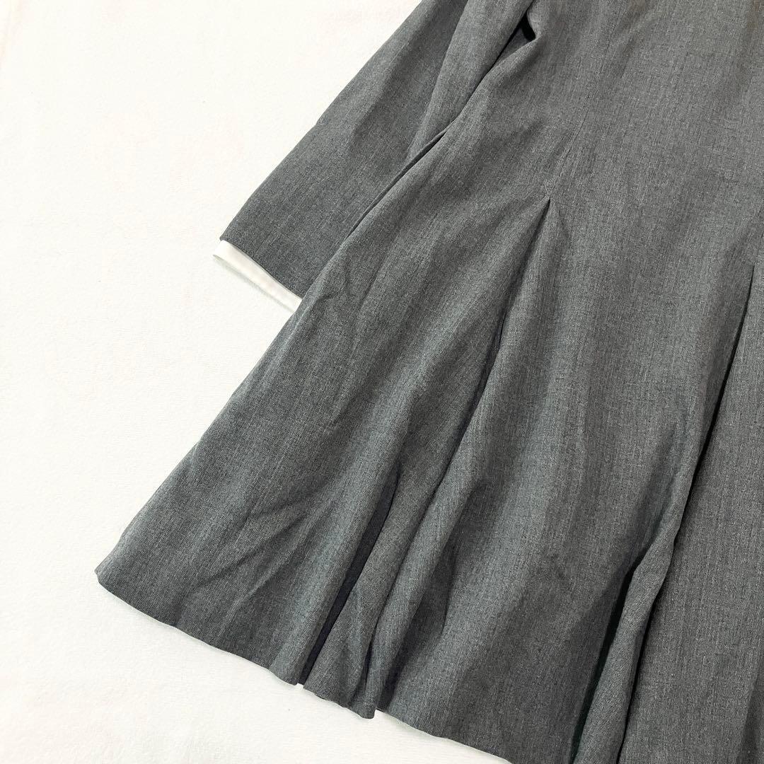 Christian Dior ワンピース ウール100 グレー バイカラー M