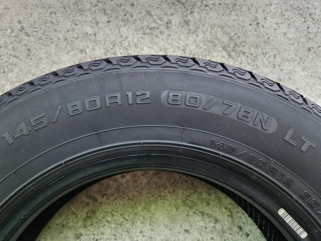 送料込☆2021年製 ヨコハマ タイヤ 145/80R12 LT ☆2本