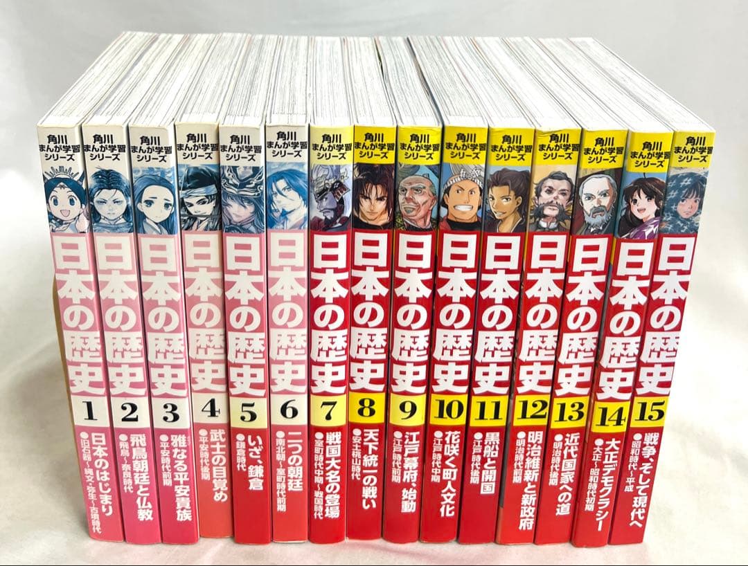 【⚠️カバーなし多数】角川まんが学習シリーズ　日本の歴史 1〜15巻セット