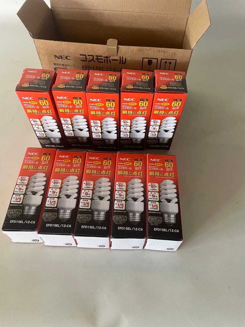 NEC 電球形蛍光ランプコスモボール60ワット形 EFD15EL/12-C6 ￼
