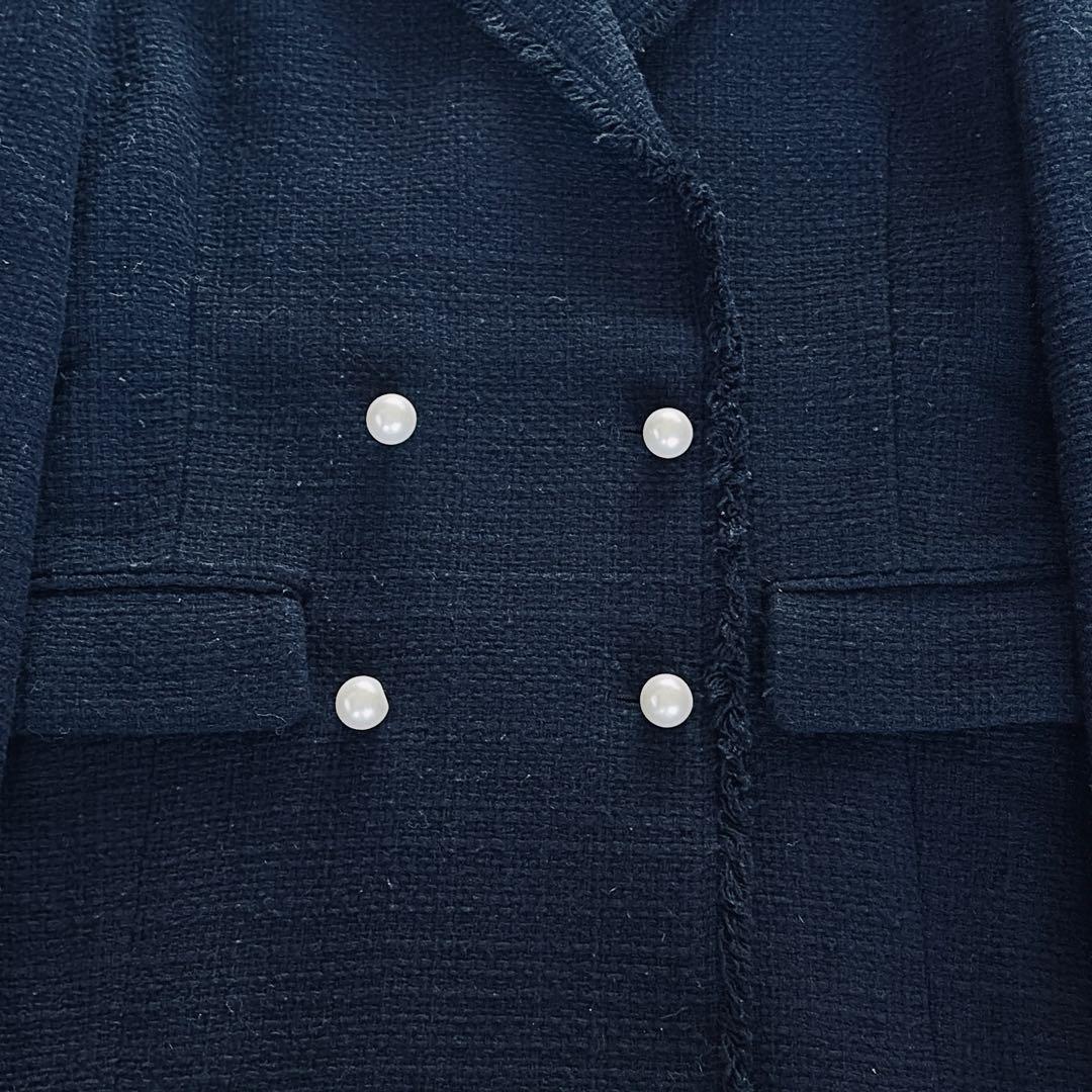 完売人気✨美品【Spick & Span】ツイードダブルジャケット パール 36