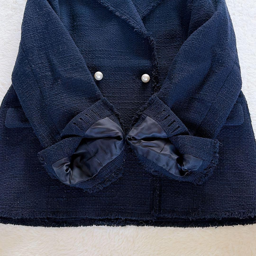 完売人気✨美品【Spick & Span】ツイードダブルジャケット パール 36