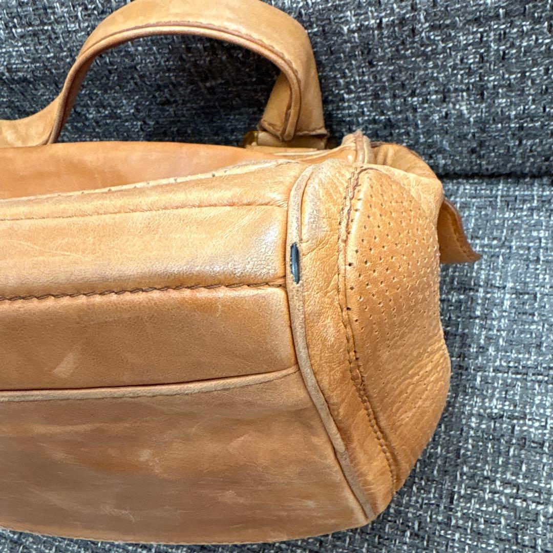 DIESEL レザー ボストンバッグ　ブラウン