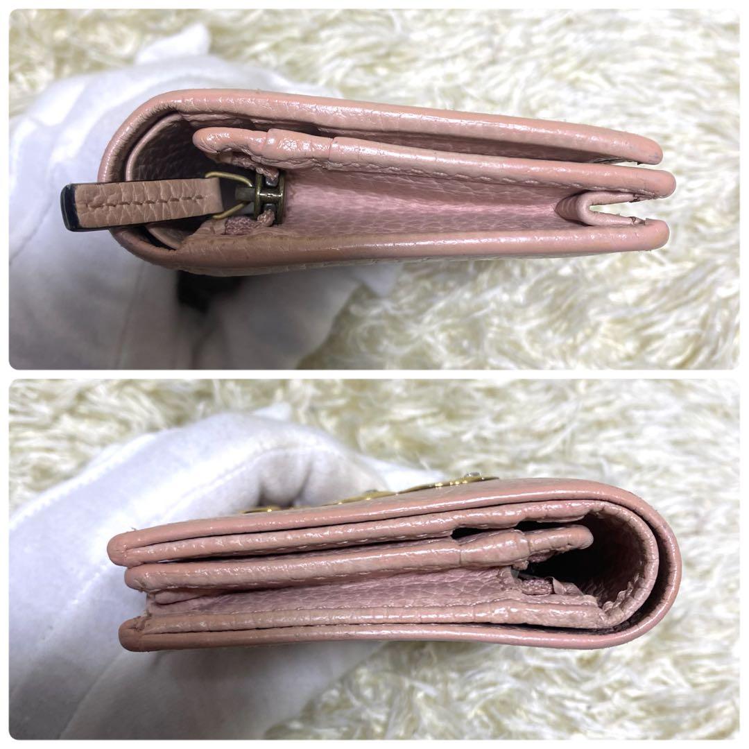GUCCI グッチ✨ GGマーモント バタフライ 二つ折り財布 蝶 シボ革