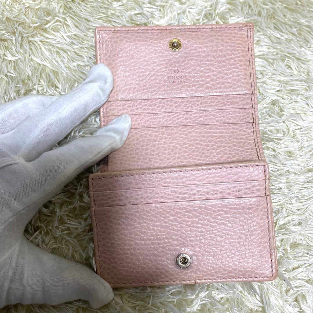 GUCCI グッチ✨ GGマーモント バタフライ 二つ折り財布 蝶 シボ革