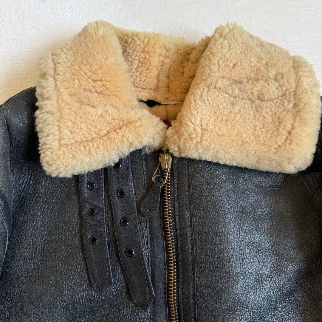 Schott B-3 フライトジャケット シープスキン グレー 42