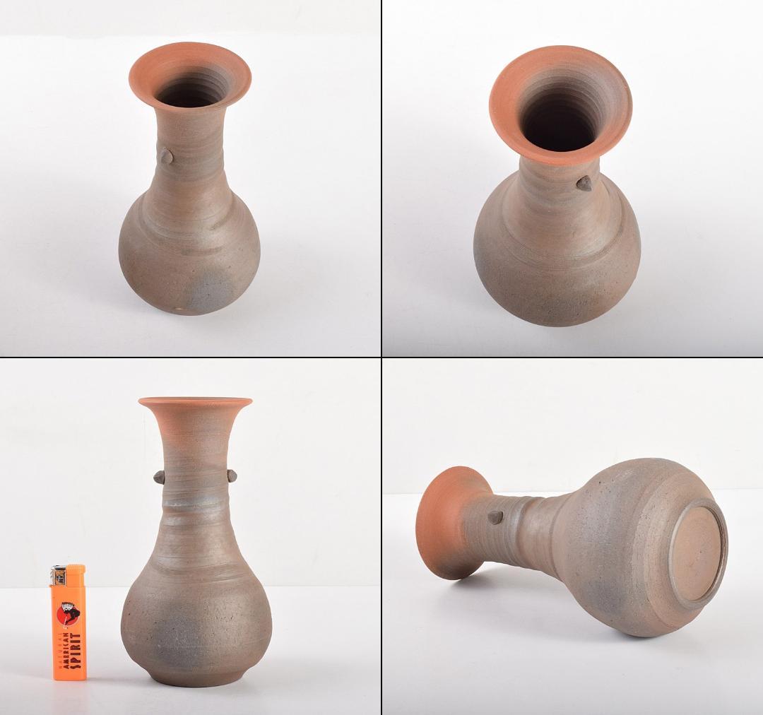 常滑焼　小西洋平作　窯変　花器　花入　花瓶　共箱　C　R4874