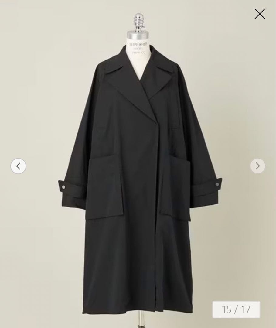 ＜conte＞ミリタリー トレンチコート⭐︎辺見えみりさん着用⭐︎ブラック　美品
