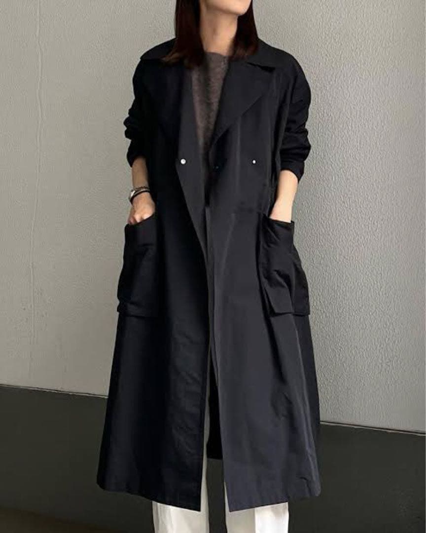 ＜conte＞ミリタリー トレンチコート⭐︎辺見えみりさん着用⭐︎ブラック　美品