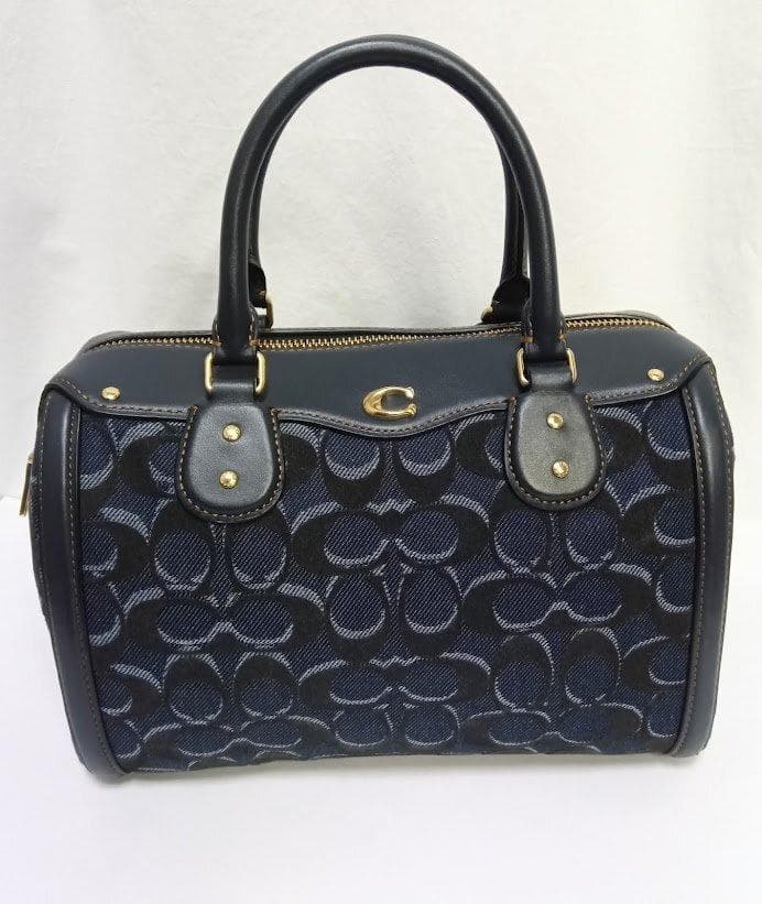 COACH☆コーチ デニム シグネチャー ミニボストンバッグ