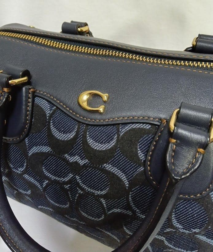 COACH☆コーチ デニム シグネチャー ミニボストンバッグ