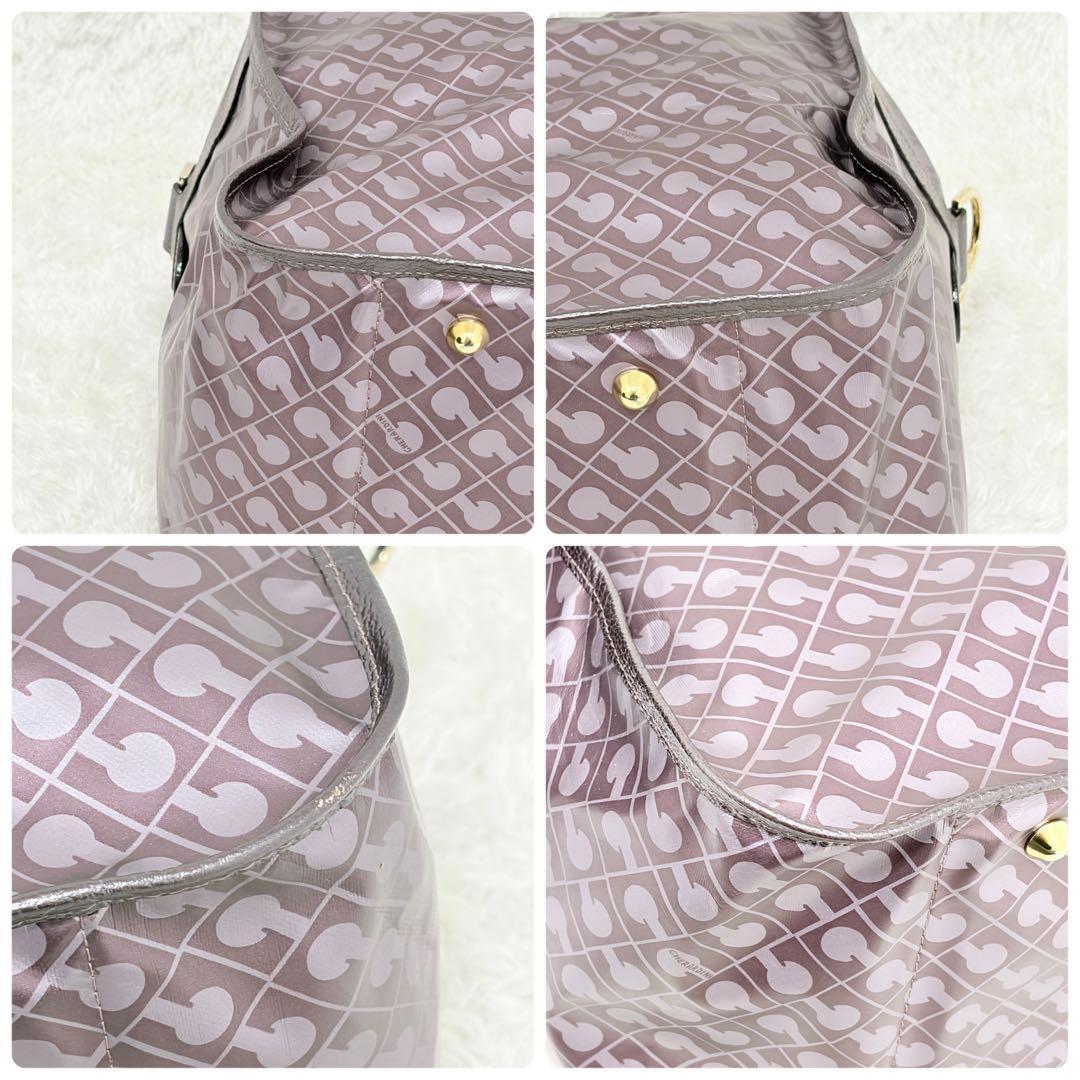 GHERARDINI ボストンバッグ 大容量 2WAY パープル カデナ 鍵付き