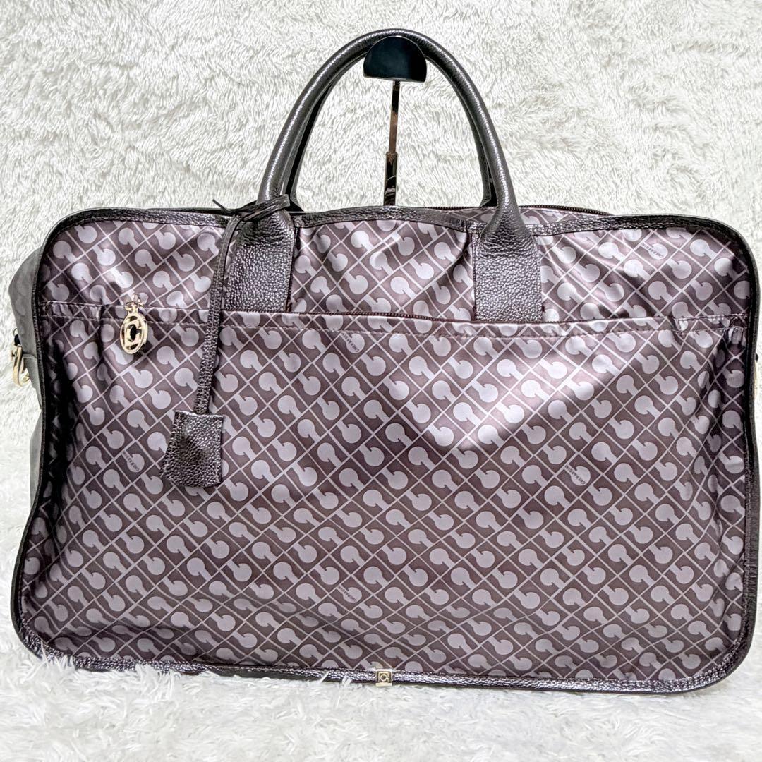 GHERARDINI ボストンバッグ 大容量 2WAY パープル カデナ 鍵付き